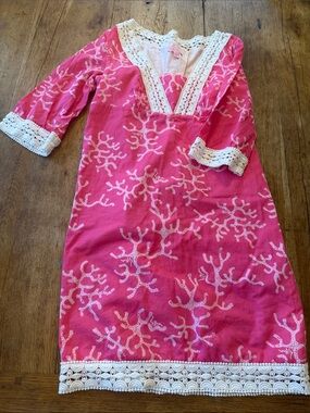 Vineyard Vines Fit & Flare Dress Coral size 4